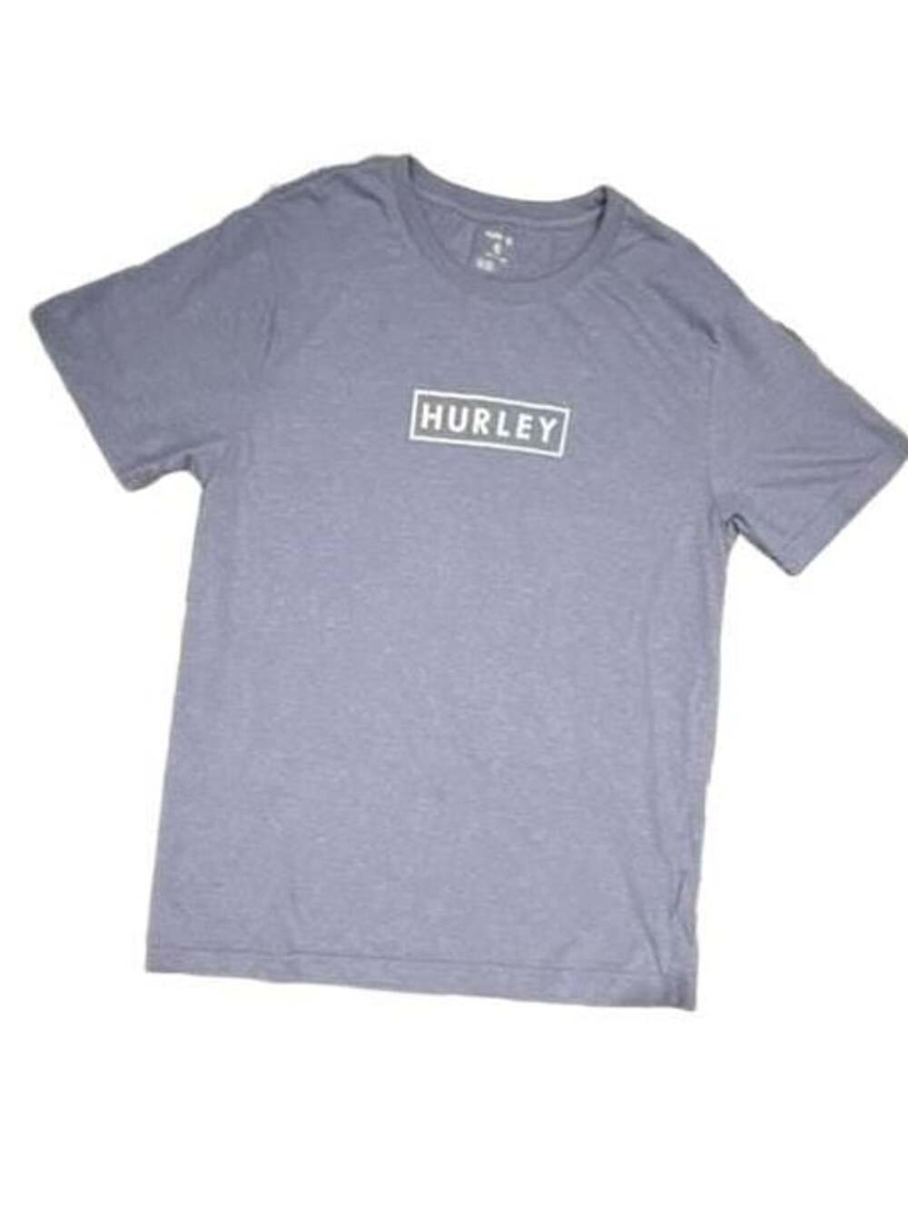 Hurley Boxed Logo Graphic T-Shirt Size L Blue Short Sleeve